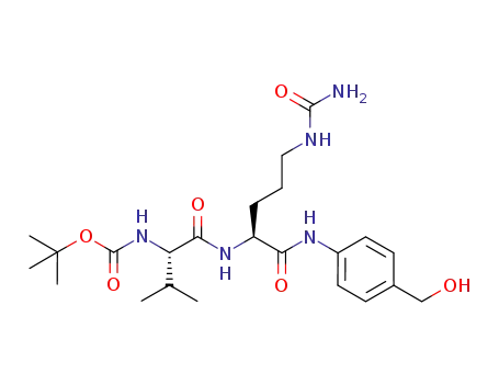 tert-butyl ((S)-1-(((S)-1-((4-(hydroxymethyl)phenyl)amino)-1-oxo-5-ureidopentane-2-yl)amino)-3-methyl-1-oxobutane-2-yl)carbamate