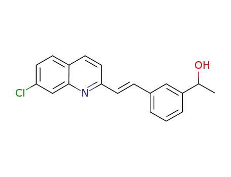Molecular Structure of 139425-24-4 (Benzenemethanol, 3-[2-(7-chloro-2-quinolinyl)ethenyl]-a-methyl-, (E)-)