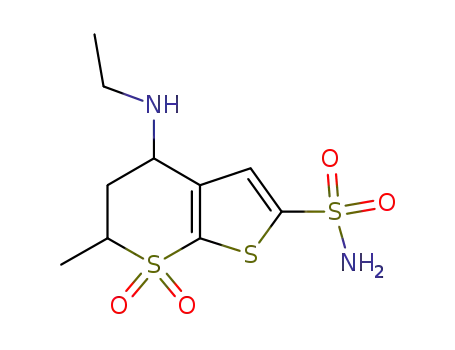 trans-5,6-dihydro-4-ethylamino-6-methyl-4H-thieno[2,3-b]thiopyran-2-sulfonamide-7,7-dioxide