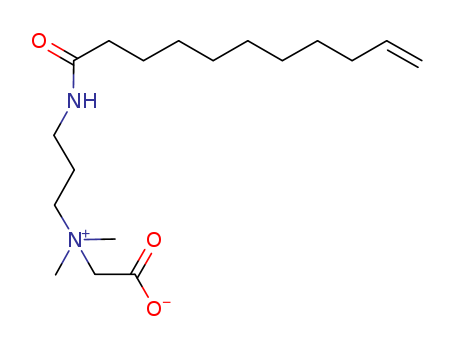 Molecular Structure of 133798-12-6 (1-Propanaminium,N-(carboxymethyl)-N,N-dimethyl-3-[(1-oxo-10-undecen-1-yl)amino]-, inner salt)