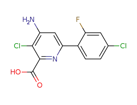 4-amino-3-chloro-6-(4-chloro-2-fluorophenyl)picolinic acid