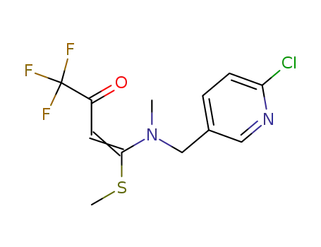1-[N-(6-chloro-3-pyridylmethyl)-N-methyl]amino-1-methylthio-4, 4,4-trifluoro-1-buten-3-one