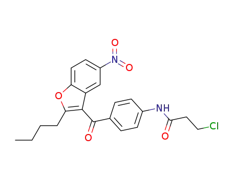 3-[4-(3-chloro propionamido)benzoyl] 2-n-butyl 5-nitro benzofuran