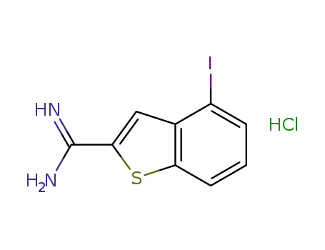 Benzo[b]thiophene-2-carboximidamide, 4-iodo-, monohydrochloride