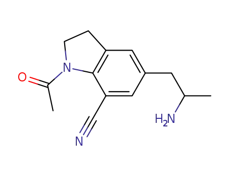 1-Acetyl-5-(2-aminopropyl)-2,3-dihydro-1H-indole-7-carbonitrile cas  175837-01-1