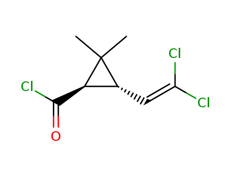 Molecular Structure of 61914-47-4 ((1R-trans)-3-(2,2-Dichlorovinyl)-2,2-dimethylcyclopropanecarbonyl chloride)