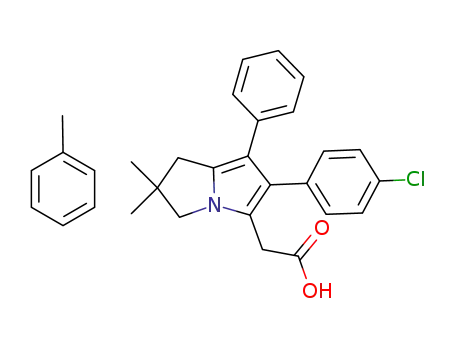6-(4-chlorophenyl)-2,2-dimethyl-7-phenyl-2,3-dihydro-1H-pyrrolizin-5-ylacetic acid toluene solvate