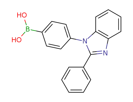 Molecular Structure of 867044-33-5 (Boronic acid,B-[4-(2-phenyl-1H-benzimidazol-1-yl)phenyl]-)