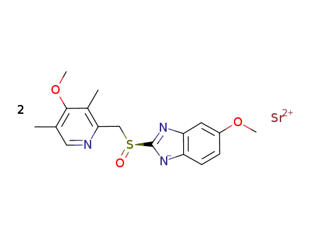(S)-5-methoxy-2-[[(4-methoxy-3,5-dimethyl-2-pyridinyl)methyl]sulfinyl]-7H-benzimidazole strontium salt