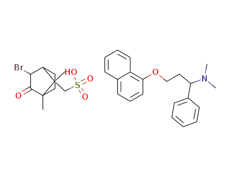 (+)-N,N-Dimethyl-1-phenyl-3-(1-naphthalenyloxy) propanamine (+)-3-bromocamphor-8-sulfonate