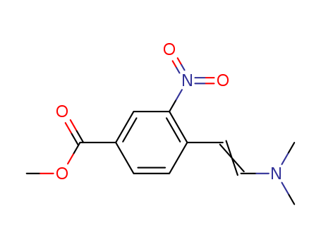 Molecular Structure of 133831-27-3 (Benzoic acid, 4-[2-(dimethylamino)ethenyl]-3-nitro-, methyl ester)