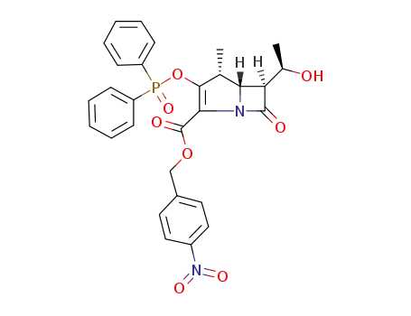 (+)-(4R,5R,6S)-6-[(1R)-1-hydroxyethyl]-4-methyl-7-oxo-3-(diphenylphosphoryloxy)-1-azabicyclo[3.2.0]hept-2-ene-2-carboxylic acid p-nitrobenzyl ester