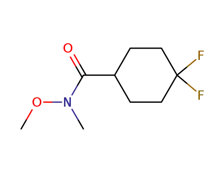 Molecular Structure of 917383-03-0 (Cyclohexanecarboxamide, 4,4-difluoro-N-methoxy-N-methyl-)