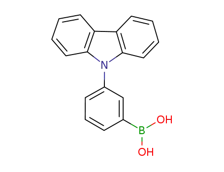 Molecular Structure of 864377-33-3 (3-(9H-Carbazol-9-yl)phenylboronic acid)