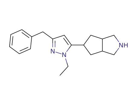 7-(3-benzyl-1-ethyl-(1H)-pyrazol-5-yl)-3-azabicyclo[3.3.0]octane