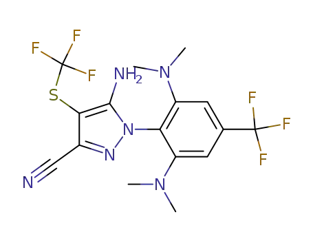 5-amino-3-cyano-1-[2,6-bis(dimethylamino)-4-trifluoromethylphenyl]-4-trifluoromethylthiopyrazole