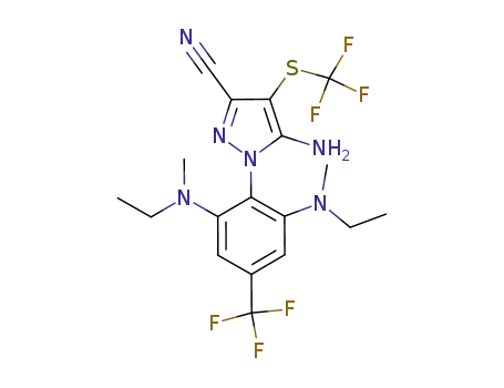 5-amino-3-cyano-1-[2,6-bis(ethyl-methylamino)-4-trifluoromethylphenyl]-4-trifluoromethylthiopyrazole