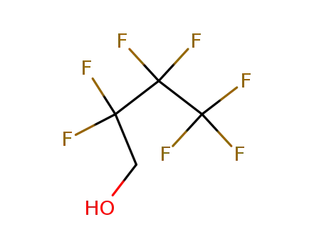 Molecular Structure of 375-01-9 (2,2,3,3,4,4,4-Heptafluoro-1-butanol)