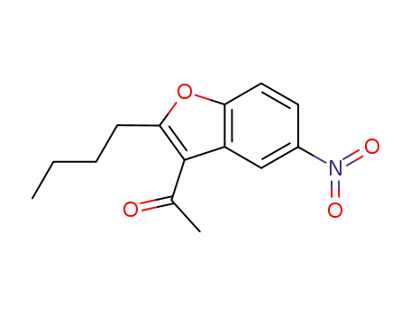 2-n-butyl-5-nitro-benzofuranyl methyl ketone
