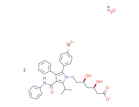 [R-(R*,R*)]-2-(4-fluorophenyl)-β,δ-dihydroxy-5-(1-methylethyl)-3-phenyl-4-[(phenylamino)carbonyl]-1H-pyrrole-1-heptanoate strontium pentahydrate