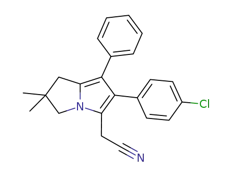 2-[6-(4-chlorophenyl)-2,2-dimethyl-7-phenyl-2,3-dihydro-1H-pyrrolizine-5-yl]acetonitrile