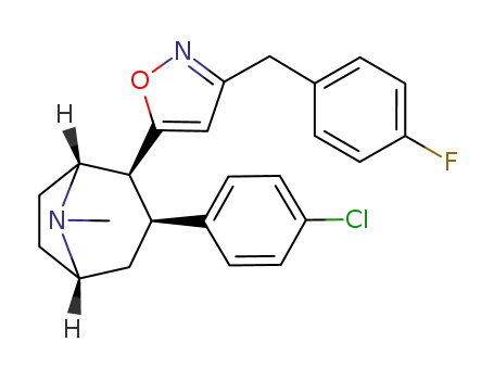 3β-(4-chlorophenyl)-2β-[3'-(4-fluorobenzyl)isoxazol-5-yl]tropane