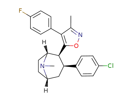 3β-(4-chlorophenyl)-2β-[3'-methyl-4'-(4-fluorophenyl)isoxazol-5-yl]tropane