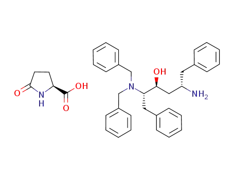 (2S,3S,5S)-2-(N,N-dibenzylamino)-3-hydroxy-5-amino-1,6-diphenylhexane L-pyroglutamic acid