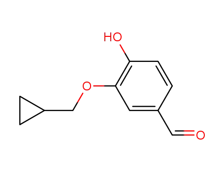 Molecular Structure of 25934-52-5 (3-Cyclopropylmethoxy-4-hydroxybenzaldehyde)