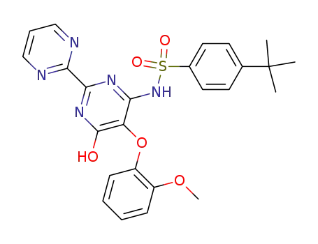 Bosentan Related Compound B (15 mg) (4-(tert-butyl)-N-[6-hydroxy-5-(2-methoxyphenoxy)-(2,2'-bipyrimidin)-4-yl]benzenesulfonamide)