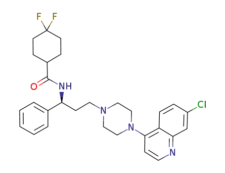 N-((S)-3-(4-(7-chloroquinolin-4-yl)piperazin-1-yl)-1-phenylpropyl)-4,4-difluorocyclohexanecarboxamide