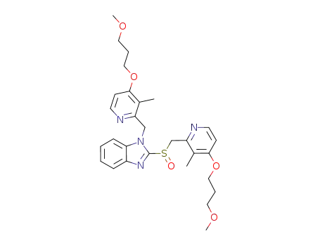 Molecular Structure of 935260-92-7 (1-[[4-(3-Methoxypropoxy)-3-methyl-2-pyridinyl]methyl]-2-[[[4-(3-methoxypropoxy)-3-methyl-2-pyridinyl]methyl]sulfinyl]-1H-benzimidazole)