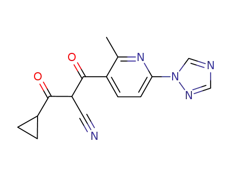 3-cyclopropyl-2-{[2-methyl-6-(1H-1,2,4-triazol-1-yl)-pyridin-3-yl]carbonyl}-3-oxopropanenitrile