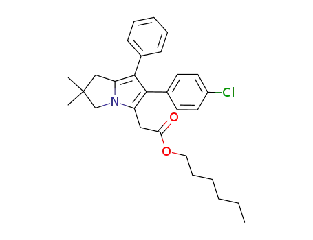 hexyl 2-(6-(4-chlorophenyl)-2,2-dimethyl-7-phenyl-2,3-dihydro-1H-pyrrolizine-5-yl)acetate