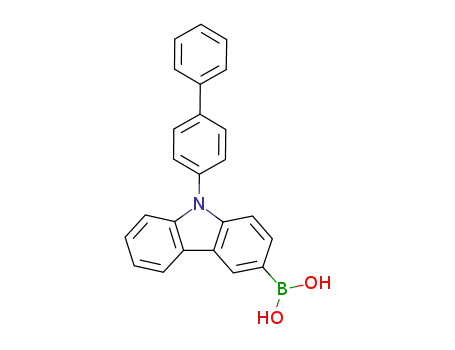 Molecular Structure of 1028648-22-7 (9-(biphenyl-4-yl)-3-boric
acid-9H-carbazole)