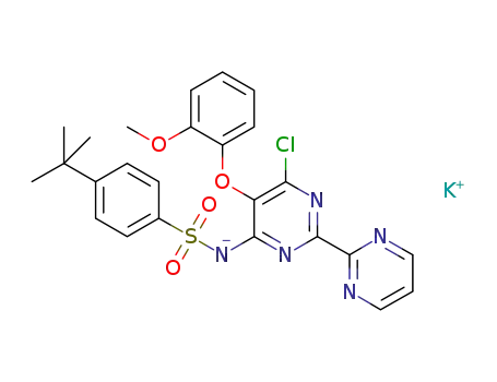4-tert-butyl-N-[6-chloro-5-(2-methoxyphenoxy)-2-(2-pyrimidinyl)-4-pyrimidinyl]benzene sulfonamide potassium salt