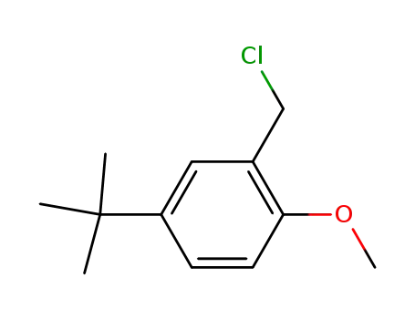 Molecular Structure of 22252-73-9 (Benzene, 2-(chloromethyl)-4-(1,1-dimethylethyl)-1-methoxy-)