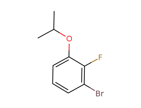 Molecular Structure of 1160293-59-3 (1-Bromo-2-fluoro-3-(1-methylethoxy)-benzene)