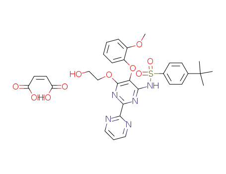 N-[6-(2-hydroxyethoxy)-5-(2-methoxyphenoxy)-2-pyrimidin-2-yl-pyrimidin-4-yl]-4-tert-butyl-benzenesulfonamide maleic acid cocrystal