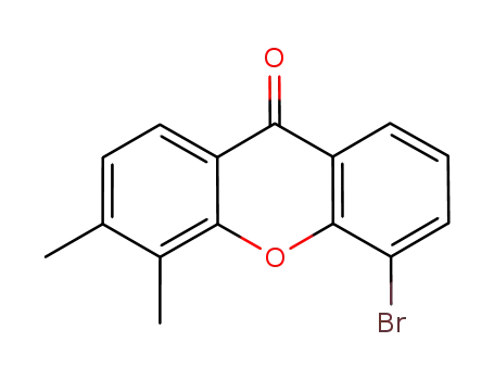 Molecular Structure of 1035912-43-6 (5-bromo-3,4-dimethyl-9H-xanthen-9-one)