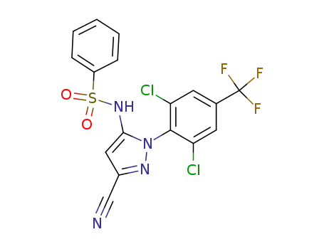 1-[2,6-dichloro-4-(trifluoromethyl)phenyl]-5-phenylsulfonylamino-1H-pyrazole-3-carbonitrile