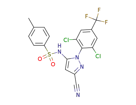 1-[2,6-dichloro-4-(trifluoromethyl)phenyl]-5-(4-methylphenylsulfonylamino)-1H-pyrazole-3-carbonitrile
