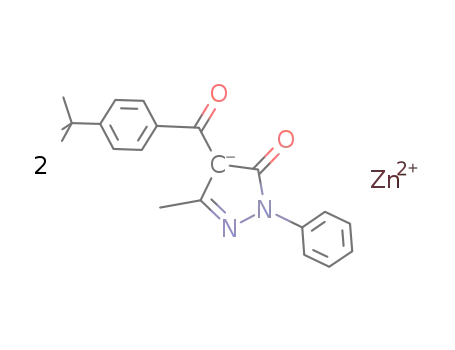 Zn(1-phenyl-3-methyl-4-COC6H4C(CH3)3-5-pyrazolonate)2