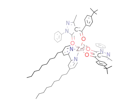 [Zn(4,4'-dinonyl-2,2'-bipyridine)(1-phenyl-3-methyl-4-COC6H4C(CH3)3-5-pyrazolonate-O,O)2]