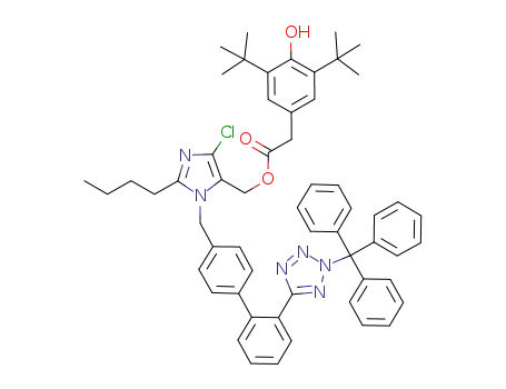 (3,5-di-tert-butyl-4-hydroxyphenyl)-acetic acid 2-butyl-5-chloro-3-[2'-(2-trityl-2H-tetrazol-5-yl)biphenyl-4-ylmethyl]-3H-imidazol-4-yl methyl ester