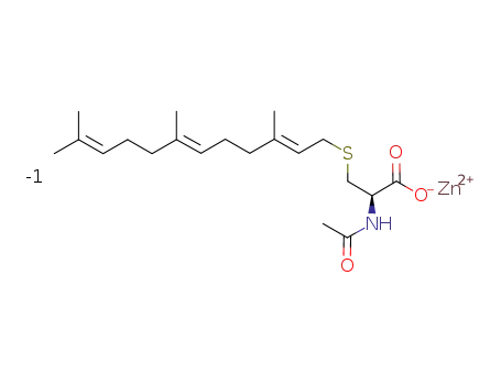 zinc (R)-2-acetamido-3-((2E,6E)-3,7,11-trimethyldodeca-2,6,10-trienylthio)propanoate
