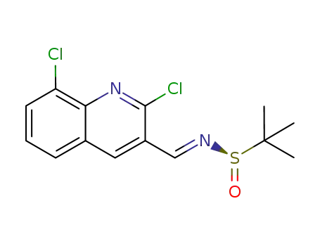 (R,E)-N-[(2, 8-dichloroquinolin-3-yl)methylidene]-2-methylpropane-2-sulfinamide