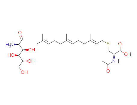 glucosamine (R)-2-amino-3-((2E,6E)-3,7,11-trimethyldodeca-2,6,10-trienylthio)propanoate
