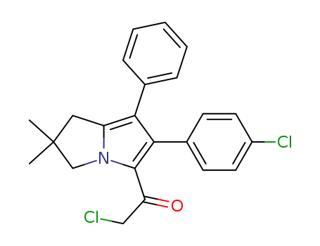 2-chloro-1-(2-(4-chlorophenyl)-6,6-dimethyl-1-phenyl-6,7-dihydro-5H-pyrrolizin-3-yl)ethanone