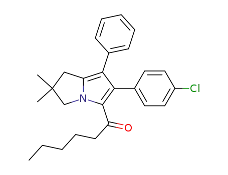 1-(2-(4-chlorophenyl)-6,6-dimethyl-1-phenyl-6,7-dihydro-5H-pyrrolizin-3-yl)hexan-1-one